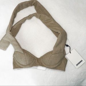 Jacquemus Linen Halter Bra (Size 32)